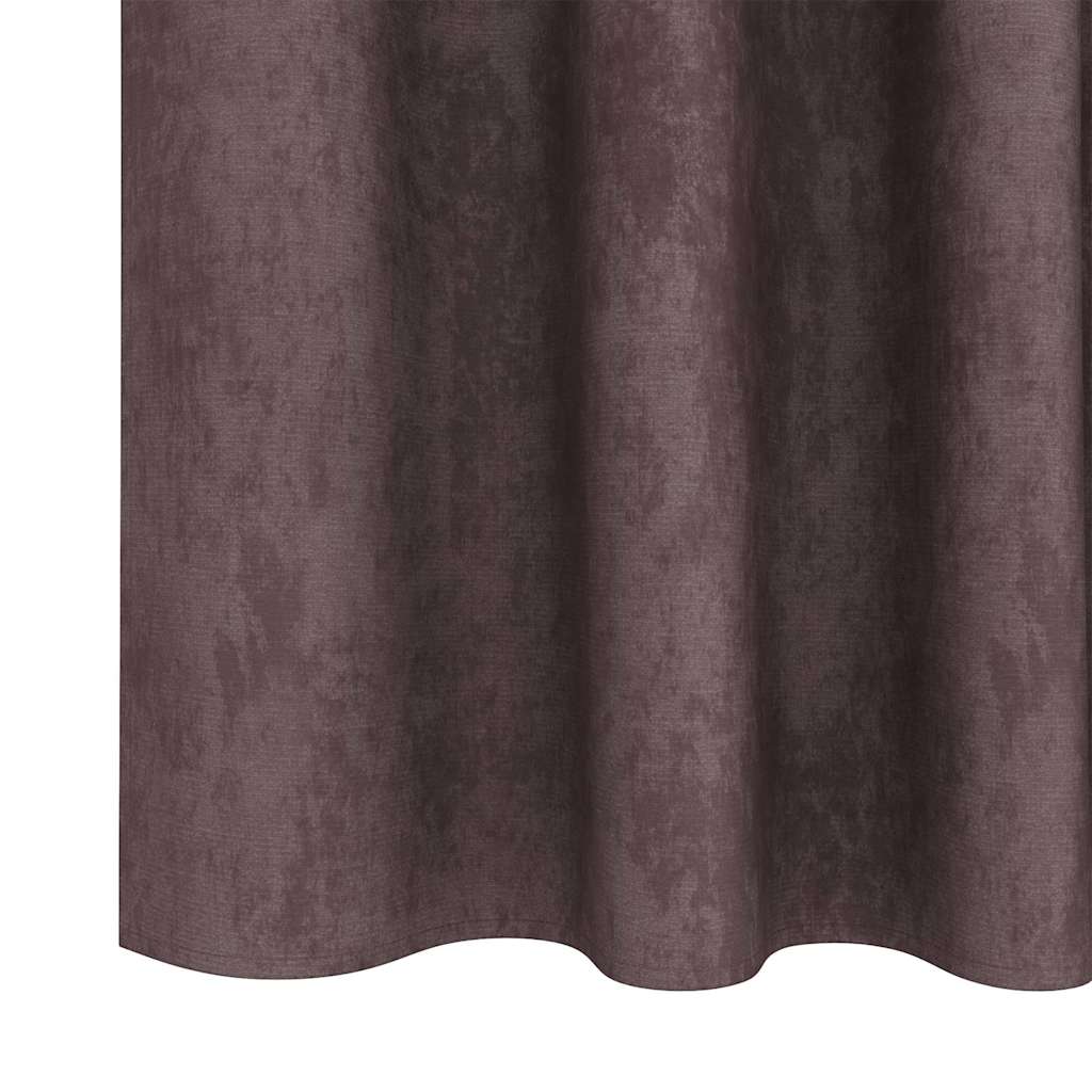 vidaXL Samtvorhänge mit Vorhängen 2 pcs Braun 245 x 140 cm Samt