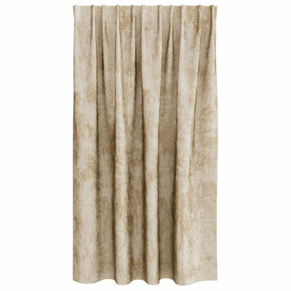 Samtvorhänge mit Vorhängen 2 pcs Creme 140 x 140 cm Samt