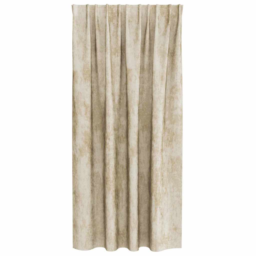 vidaXL Samtvorhänge mit Vorhängen 2 pcs Creme 175 x 140 cm Samt