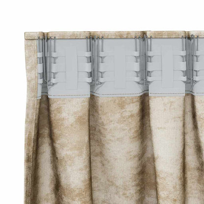 vidaXL Samtvorhänge mit Vorhängen 2 pcs Creme 225 x 140 cm Samt