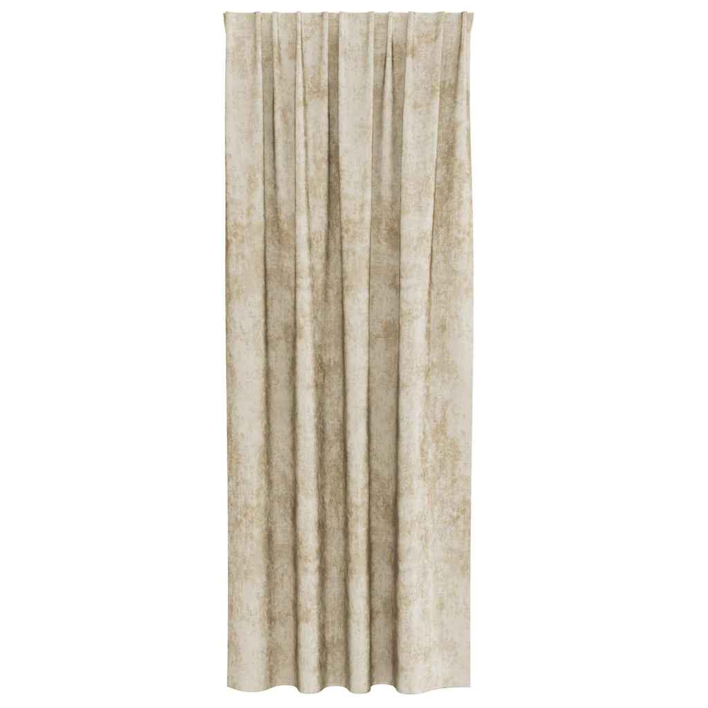 vidaXL Samtvorhänge mit Vorhängen 2 pcs Creme 225 x 140 cm Samt
