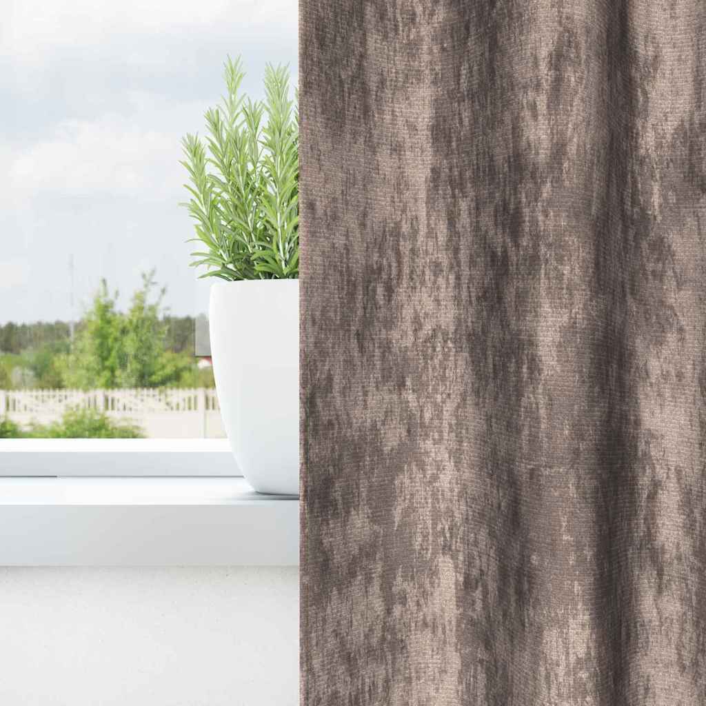 Samtvorhänge mit Vorhängen 2 pcs Cappuccino 140 x 140 cm Samt