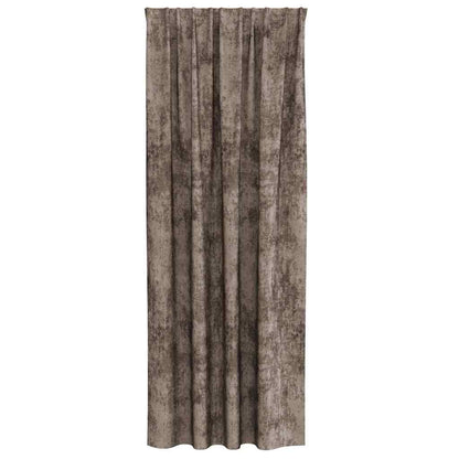 vidaXL Samtvorhänge mit Vorhängen 2 pcs Cappuccino 225 x 140 cm Samt