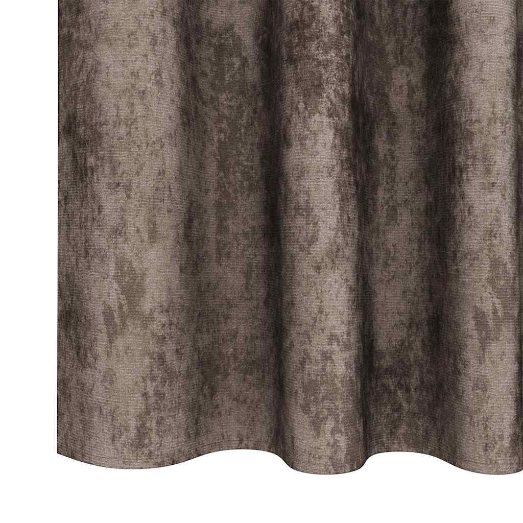 vidaXL Samtvorhänge mit Vorhängen 2 pcs Cappuccino 260 x 140 cm Samt