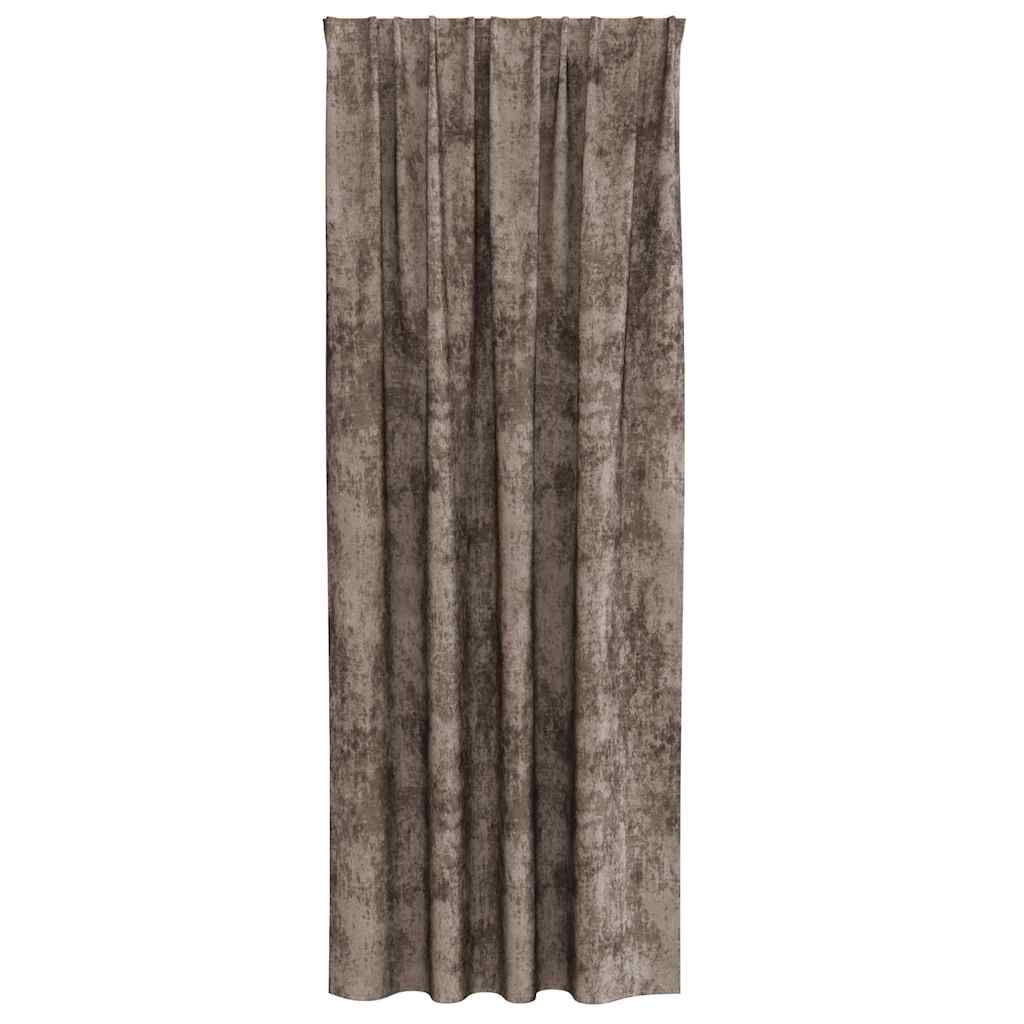 vidaXL Samtvorhänge mit Vorhängen 2 pcs Cappuccino 260 x 140 cm Samt