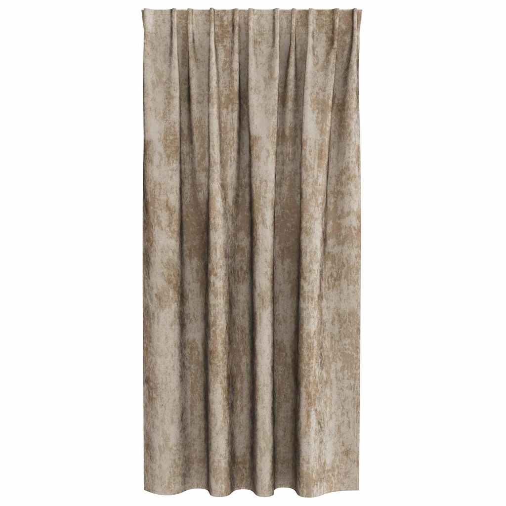 vidaXL Samtvorhänge mit Vorhängen 2 pcs Champagner 175 x 140 cm Samt