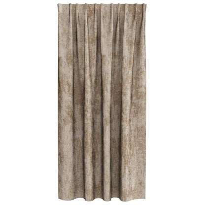 vidaXL Samtvorhänge mit Vorhängen 2 pcs Champagner 175 x 140 cm Samt