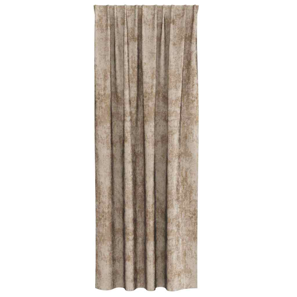 vidaXL Samtvorhänge mit Vorhängen 2 pcs Champagner 245 x 140 cm Samt