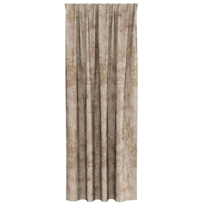 vidaXL Samtvorhänge mit Vorhängen 2 pcs Champagner 245 x 140 cm Samt