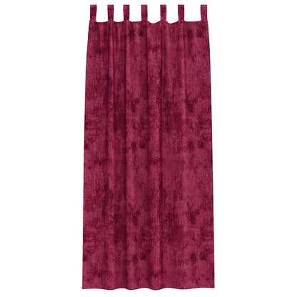 vidaXL Samtvorhänge mit Vorhängen 2 pcs Weinrot 225 x 140 cm Samt