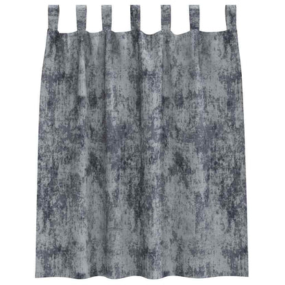 vidaXL Samtvorhänge mit Vorhängen 2 pcs Silber Grau 140 x 140 cm Samt