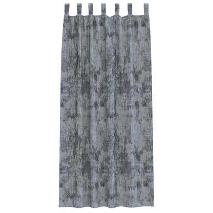 vidaXL Samtvorhänge mit Vorhängen 2 pcs Silber Grau 260 x 140 cm Samt