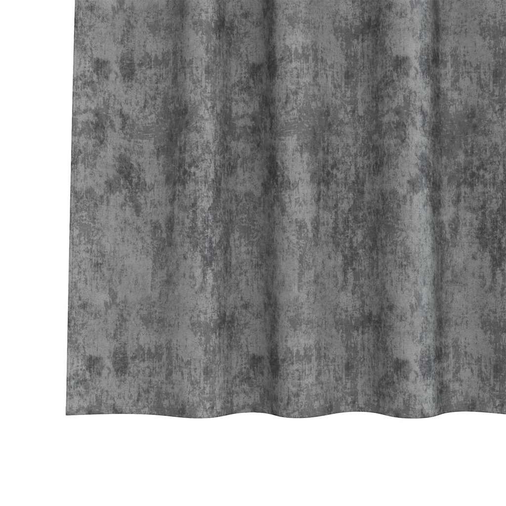 vidaXL Samtvorhänge mit Vorhängen 2 pcs Grau 140 x 140 cm Samt