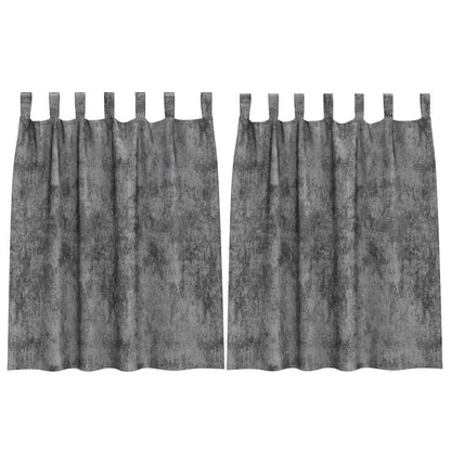 vidaXL Samtvorhänge mit Vorhängen 2 pcs Grau 140 x 140 cm Samt