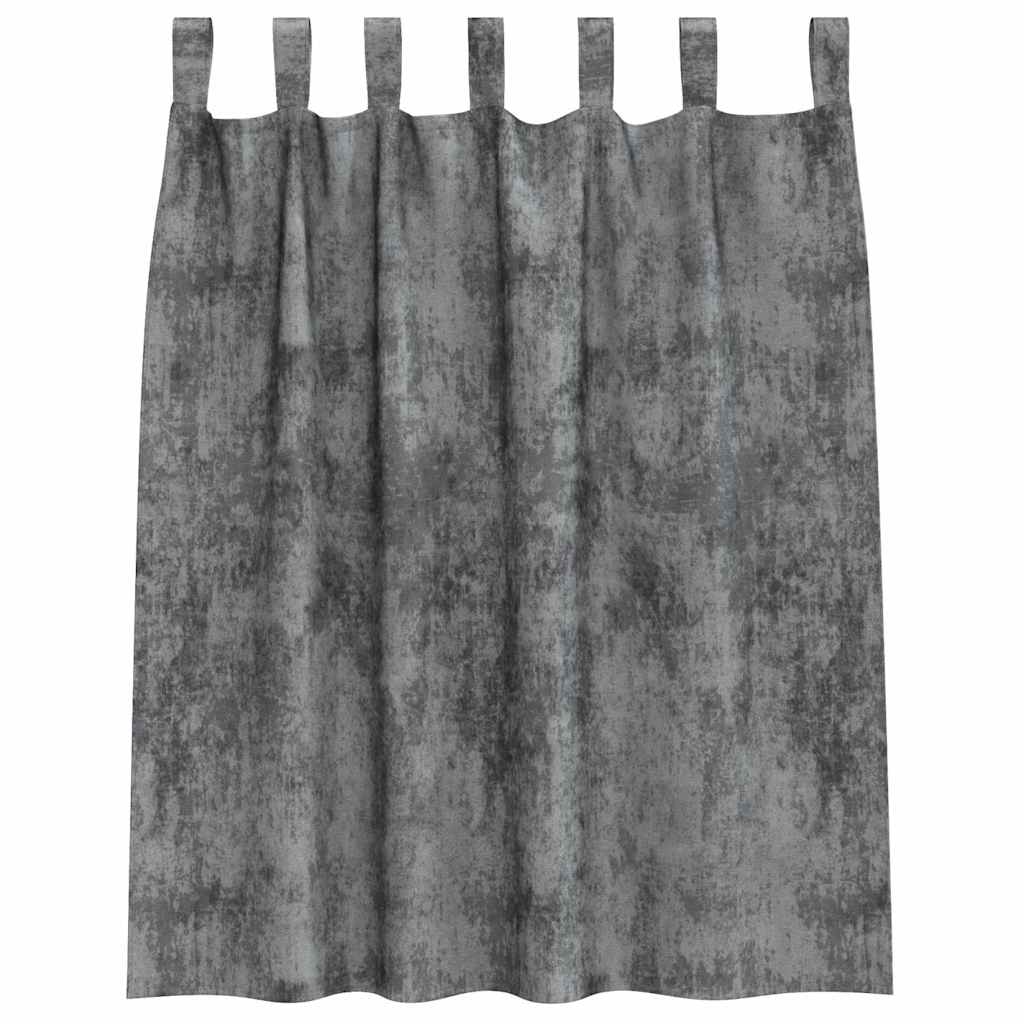 vidaXL Samtvorhänge mit Vorhängen 2 pcs Grau 140 x 140 cm Samt