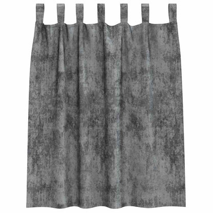vidaXL Samtvorhänge mit Vorhängen 2 pcs Grau 140 x 140 cm Samt