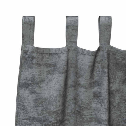 vidaXL Samtvorhänge mit Vorhängen 2 pcs Grau 175 x 140 cm Samt
