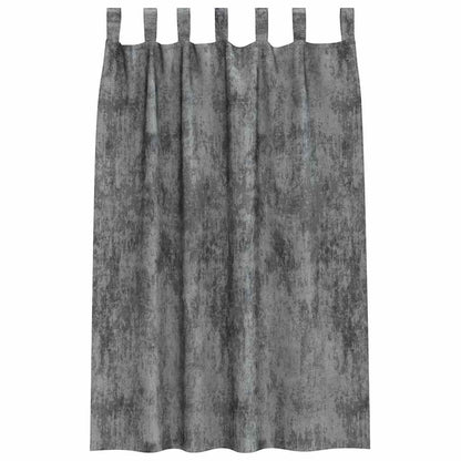 vidaXL Samtvorhänge mit Vorhängen 2 pcs Grau 175 x 140 cm Samt