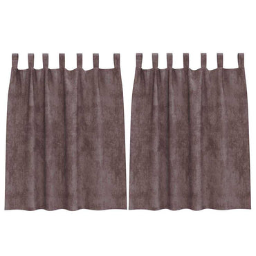 vidaXL Samtvorhänge mit Vorhängen 2 pcs Braun 140 x 140 cm Samt