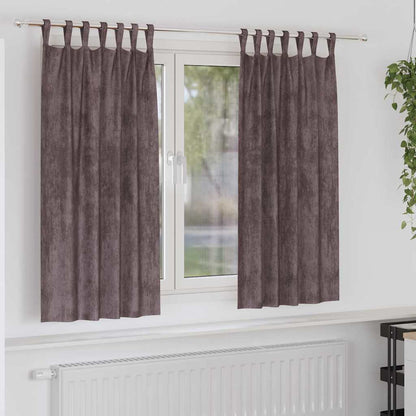 vidaXL Samtvorhänge mit Vorhängen 2 pcs Braun 175 x 140 cm Samt