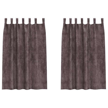 vidaXL Samtvorhänge mit Vorhängen 2 pcs Braun 175 x 140 cm Samt
