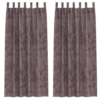 vidaXL Samtvorhänge mit Vorhängen 2 pcs Braun 225 x 140 cm Samt