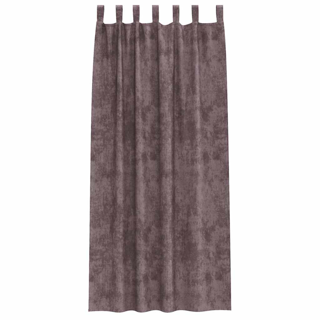 vidaXL Samtvorhänge mit Vorhängen 2 pcs Braun 225 x 140 cm Samt