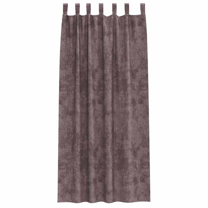 vidaXL Samtvorhänge mit Vorhängen 2 pcs Braun 245 x 140 cm Samt