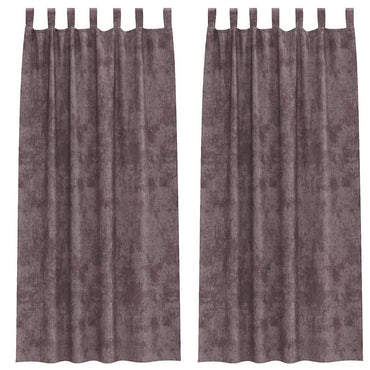 vidaXL Samtvorhänge mit Vorhängen 2 pcs Braun 260 x 140 cm Samt