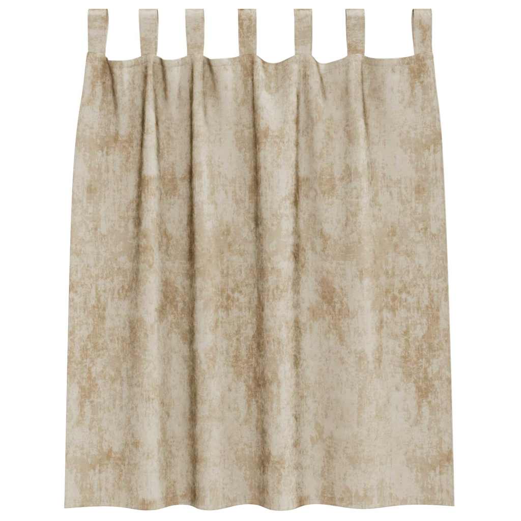 vidaXL Samtvorhänge mit Vorhängen 2 pcs Creme 140 x 140 cm Samt