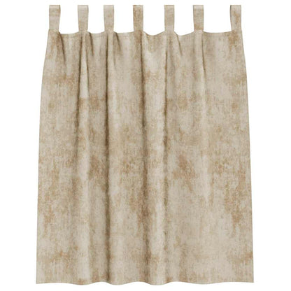 vidaXL Samtvorhänge mit Vorhängen 2 pcs Creme 140 x 140 cm Samt
