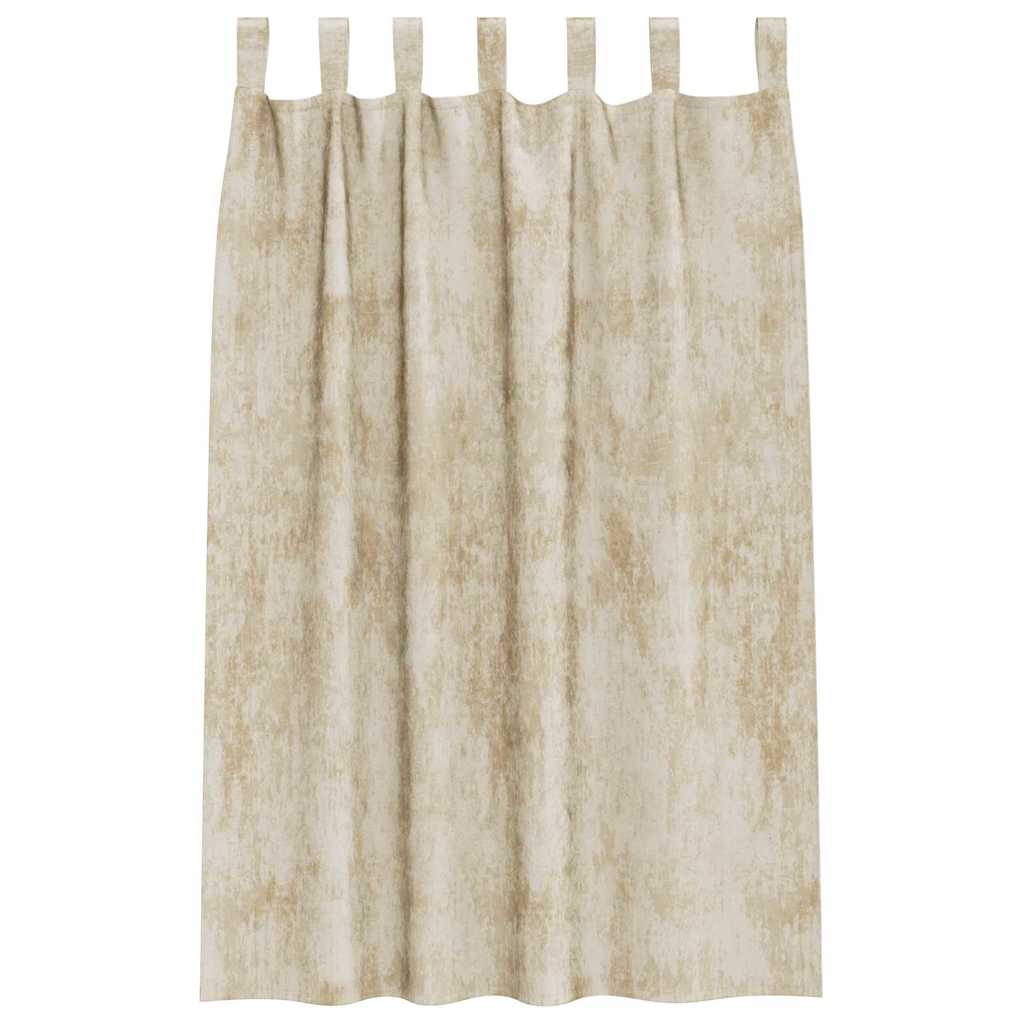 vidaXL Samtvorhänge mit Vorhängen 2 pcs Creme 175 x 140 cm Samt