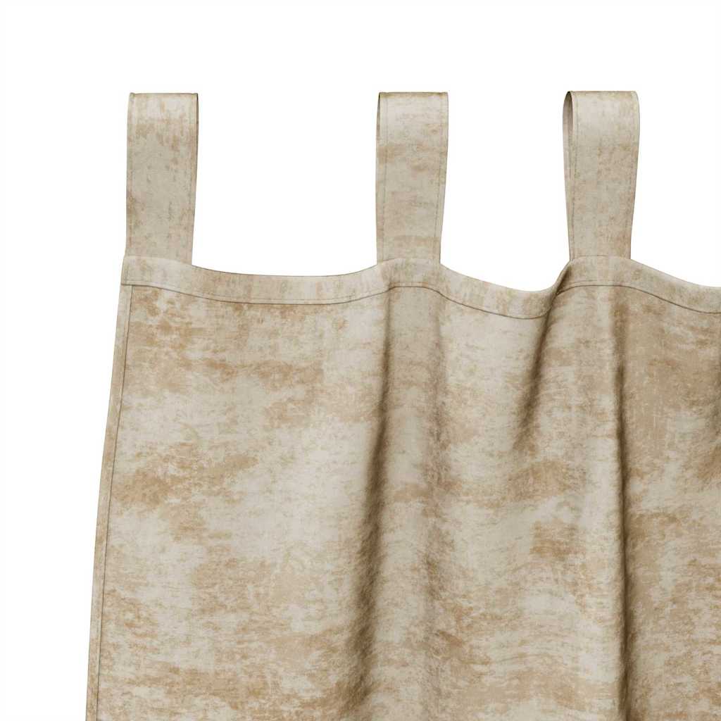 vidaXL Samtvorhänge mit Vorhängen 2 pcs Creme 225 x 140 cm Samt