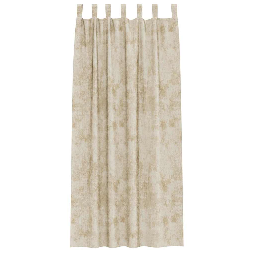 vidaXL Samtvorhänge mit Vorhängen 2 pcs Creme 245 x 140 cm Samt