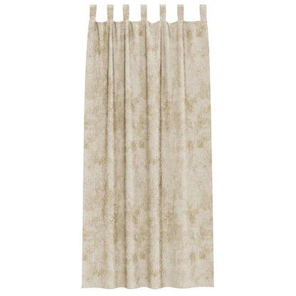 vidaXL Samtvorhänge mit Vorhängen 2 pcs Creme 260 x 140 cm Samt