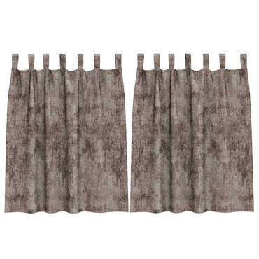 vidaXL Samtvorhänge mit Vorhängen 2 pcs Cappuccino 140 x 140 cm Samt