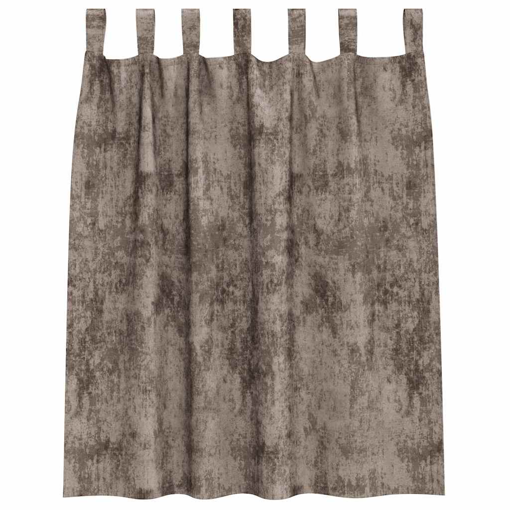 vidaXL Samtvorhänge mit Vorhängen 2 pcs Cappuccino 140 x 140 cm Samt