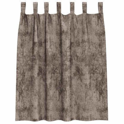 vidaXL Samtvorhänge mit Vorhängen 2 pcs Cappuccino 140 x 140 cm Samt