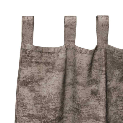 vidaXL Samtvorhänge mit Vorhängen 2 pcs Cappuccino 245 x 140 cm Samt