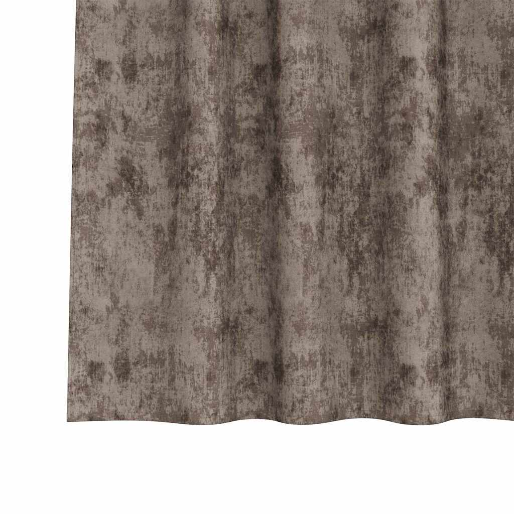 vidaXL Samtvorhänge mit Vorhängen 2 pcs Cappuccino 260 x 140 cm Samt