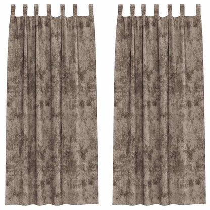 vidaXL Samtvorhänge mit Vorhängen 2 pcs Cappuccino 260 x 140 cm Samt