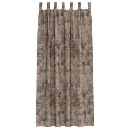 vidaXL Samtvorhänge mit Vorhängen 2 pcs Cappuccino 260 x 140 cm Samt