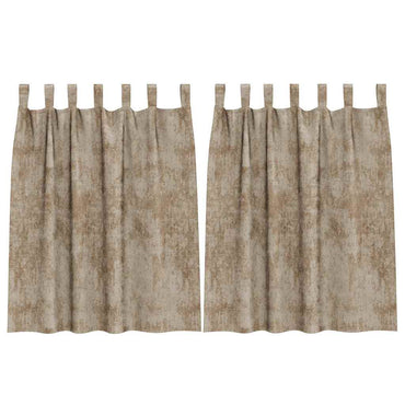 vidaXL Samtvorhänge mit Vorhängen 2 pcs Champagner 140 x 140 cm Samt