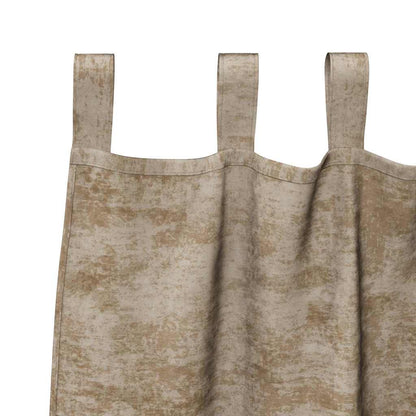 vidaXL Samtvorhänge mit Vorhängen 2 pcs Champagner 245 x 140 cm Samt