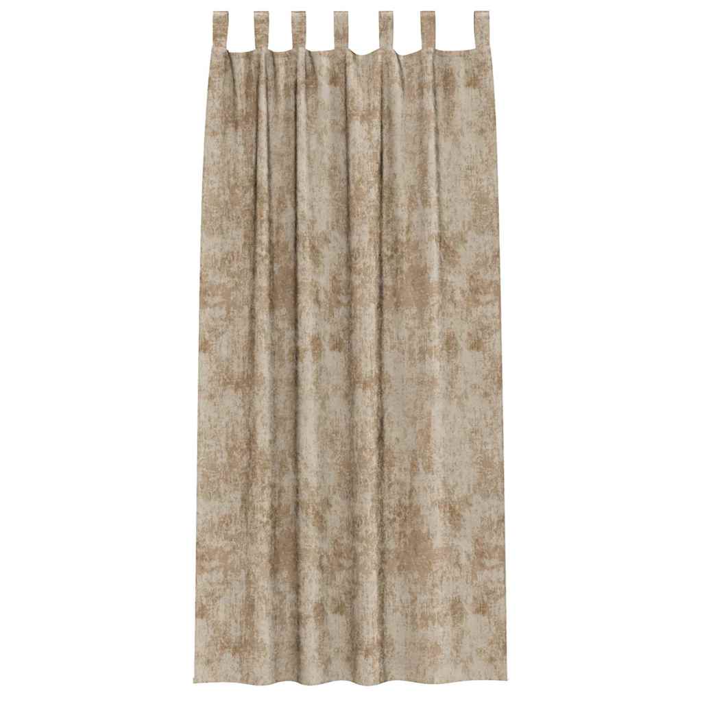 vidaXL Samtvorhänge mit Vorhängen 2 pcs Champagner 260 x 140 cm Samt