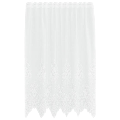 vidaXL Spitzenvorhang mit Vorhängen Weiß 150 x 160 cm Polyester