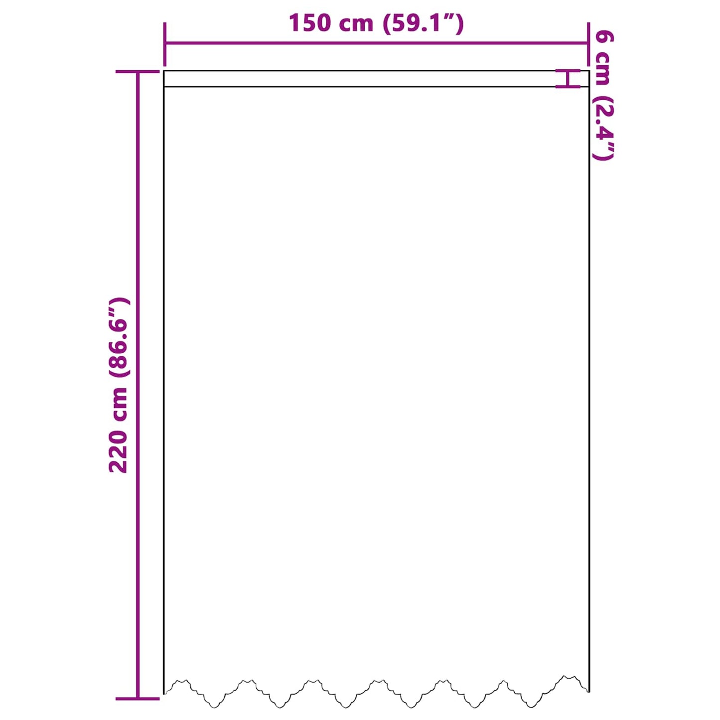 Spitzenvorhang mit Vorhängen Floral Weiß 220x150cm Polyester