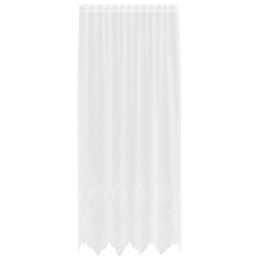 vidaXL Spitzenvorhang mit Vorhängen Weiß 150 x 240 cm Polyester