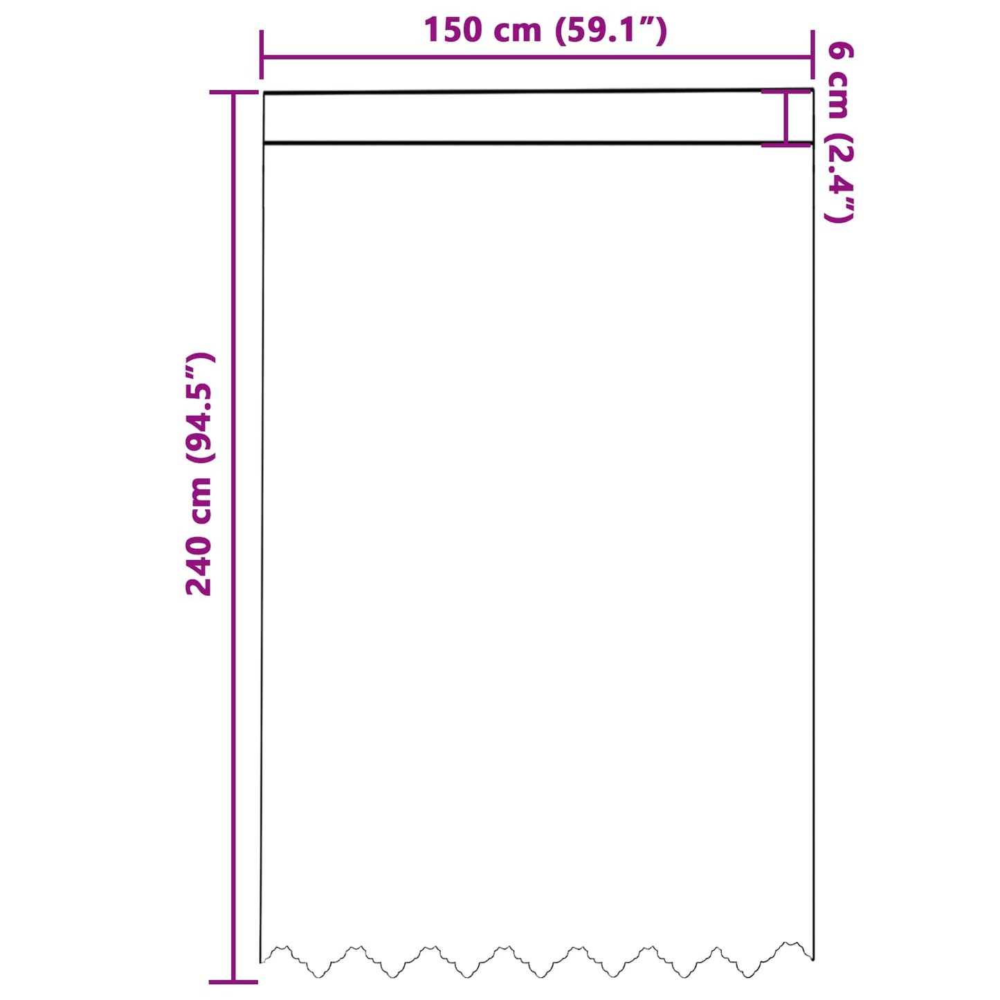vidaXL Spitzenvorhang mit Vorhängen Weiß 150 x 240 cm Polyester