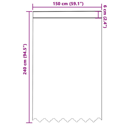 vidaXL Spitzenvorhang mit Vorhängen Weiß 150 x 240 cm Polyester